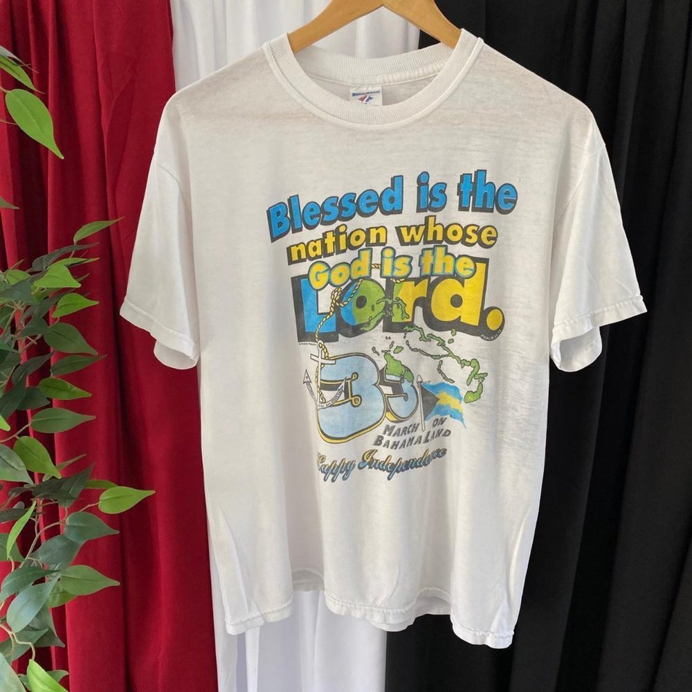 BLESSED IS THE NATION WHOSE GOD IS THE LORD BAHAMAS TEE
